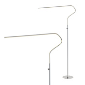 JONATHAN Y Lighting Julian 65" Tall Integrated LED Floor Lamp Black