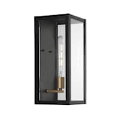 JONATHAN Y Lighting Berlin 16" Tall LED Outdoor Wall Sconce Black