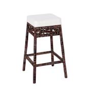 JONATHAN Y Lighting Bali 17" Wide Bar Stool White