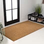 JONATHAN Y Lighting CocoHarbor Greet Mats 3' x 5' Natural Fibers Solid and Traditional Rectangular Door Mat Light Brown