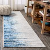 JONATHAN Y Lighting Contemporary POP 2-1/4' x 8' Polypropylene Vintage Indoor Runner Blue / Cream