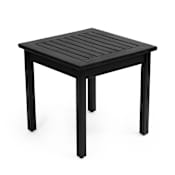 JONATHAN Y Lighting Archer 19" Square Wood Top Acacia Table Black