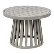 JONATHAN Y Lighting Solanya 28" Diameter Wood Top Acacia Table Gray Wash