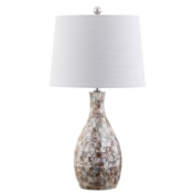 JONATHAN Y Lighting Verna Single Light 27" Tall LED Buffet Table Lamp Ivory / Beige