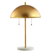 JONATHAN Y Lighting Ella 2 Light 21" Tall LED Table Lamp Gold Leaf