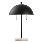 JONATHAN Y Lighting Ella 2 Light 21" Tall LED Accent Table Lamp Black / White