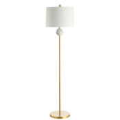 JONATHAN Y Lighting Vaughn 60" Tall LED Floor Lamp Brass Gold