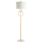 JONATHAN Y Lighting Haines 60" Tall LED Floor Lamp Gold Leaf