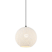 JONATHAN Y Lighting Lacey 12" Wide LED Pendant White/Black
