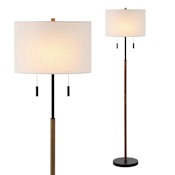 JONATHAN Y Lighting Maude 2 Light 61" Tall LED Accent Floor Lamp Brown / Black