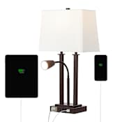 JONATHAN Y Lighting Blaire 2 Light 24" Tall LED Accent Table Lamp Oil Rubbed Bronze