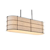 JONATHAN Y Lighting Chadwick 4 Light 42" Wide LED Linear Chandelier Light Brown / Oil Rubbed Bronze