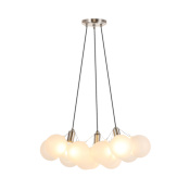 JONATHAN Y Lighting Aubrey 3 Light 24" Wide LED Globe Chandelier Brushed Nickel