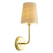 JONATHAN Y Lighting Lila 6" Wide LED Bathroom Sconce Brown / White / Brass Gold