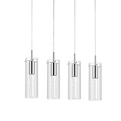JONATHAN Y Lighting Mium 30" Wide LED Suspension Linear Pendant Chrome