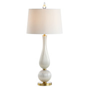 JONATHAN Y Lighting Gillian 34" Tall LED Vase Table Lamp White