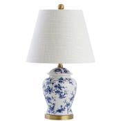 JONATHAN Y Lighting Penelope 22" Tall LED Vase Table Lamp Blue / White