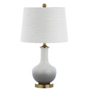 JONATHAN Y Lighting Gradient Single Light 25" Tall LED Vase Table Lamp White / Grey