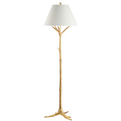 JONATHAN Y Lighting Single Light 64" Tall LED Novelty Floor Lamp Gold Leaf