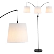 JONATHAN Y Lighting Barrie 3 Light 73" Tall LED Arc Floor Lamp Black