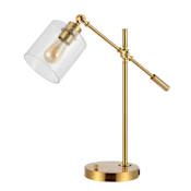 JONATHAN Y Lighting Kathryn 23" Tall LED Desk Lamp With USB Charging Port Brass Gold