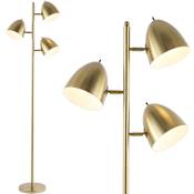 JONATHAN Y Lighting Billy 3 Light 67" Tall LED Tree Floor Lamp Brass Gold