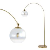 JONATHAN Y Lighting Nora 71" Tall LED Arc Floor Lamp Brass Gold