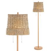 JONATHAN Y Lighting Sylva 2 Light 61" Tall LED Accent Floor Lamp Brown Wood