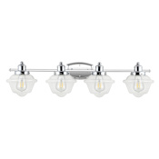 JONATHAN Y Lighting Orleans 4 Light 36" Wide LED Bathroom Vanity Light Chrome