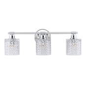 JONATHAN Y Lighting Spaulding 3 Light 22" Wide LED Bathroom Vanity Light Chrome