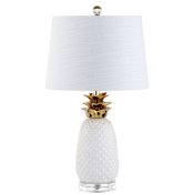 JONATHAN Y Lighting Pineapple 23" Tall LED Buffet Table Lamp White / Gold