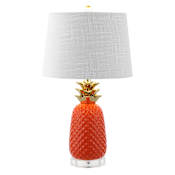 JONATHAN Y Lighting Pineapple 23" Tall LED Buffet Table Lamp Orange / Gold