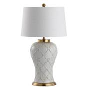 JONATHAN Y Lighting Farmhouse Arthur Single Light 29" Tall LED Buffet Table Lamp Cream