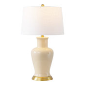 JONATHAN Y Lighting Julian 29" Tall LED Vase Table Lamp Almond