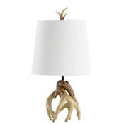 JONATHAN Y Lighting Lodge Antler Single Light 19" Tall LED Novelty Table Lamp Natural