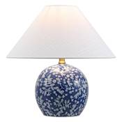 JONATHAN Y Lighting Felice 17" Tall LED Vase Table Lamp Blue / White