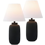 JONATHAN Y Lighting Elinore 25" Tall LED Buffet Table Lamp - Set of 2 Matte Black