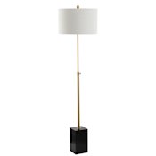 JONATHAN Y Lighting Lafayette Single Light 55" Tall LED Buffet Floor Lamp Brass / Black