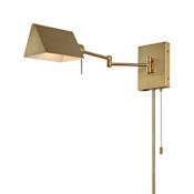 JONATHAN Y Lighting Arlo 7" Tall LED Hardwired or Plug-In Wall Sconce Brass Gold