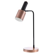 JONATHAN Y Lighting Single Light 22" Tall LED Gooseneck Desk Lamp Copper / Black