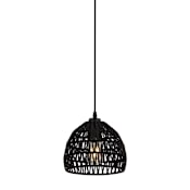 JONATHAN Y Lighting Campana 9" Wide LED Mini Pendant Black