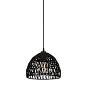 JONATHAN Y Lighting Campana 11" Wide LED Mini Pendant Black