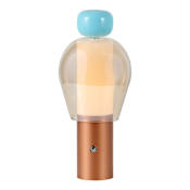 JONATHAN Y Lighting Evonne 11" Tall LED Novelty Table Lamp Blue / Copper / Amber