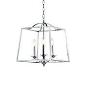 JONATHAN Y Lighting Gloria 3 Light 15" Wide LED Taper Candle Pendant Chrome