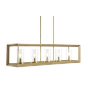 JONATHAN Y Lighting Anna 5 Light 39" Wide LED Taper Candle Chandelier Brass Gold