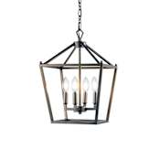 JONATHAN Y Lighting Pagoda 4 Light 12" Wide LED Taper Candle Pendant Antique Gold