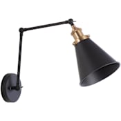 JONATHAN Y Lighting Rover Single Light 7" Tall LED Adjustable Wall Sconce Black