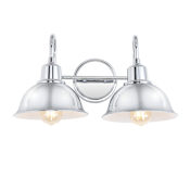JONATHAN Y Lighting Frisco 2 Light 17" Wide LED Bathroom Vanity Light Chrome