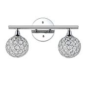 JONATHAN Y Lighting Maeve 2 Light 13" Wide LED Bathroom Vanity Light Chrome