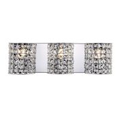 JONATHAN Y Lighting Clara 3 Light 24" Wide LED Bathroom Vanity Light Chrome